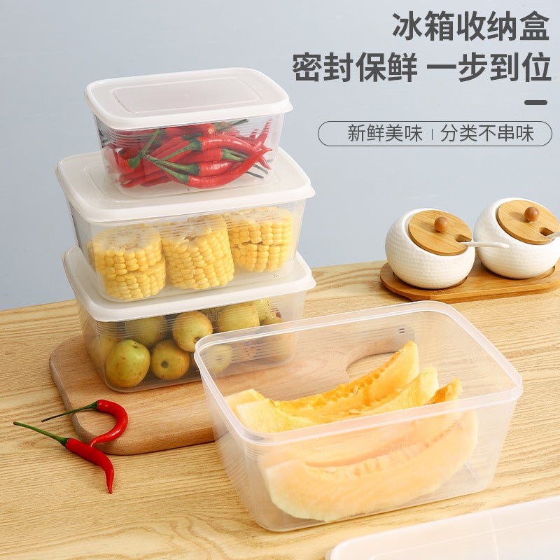 Refrigerator Storage Box Large Capacity Transparent Fresh-Keeping Storage Box Kitchen Storage Sealed Jar Fruit And Vegetable Food Organizer - Image 2
