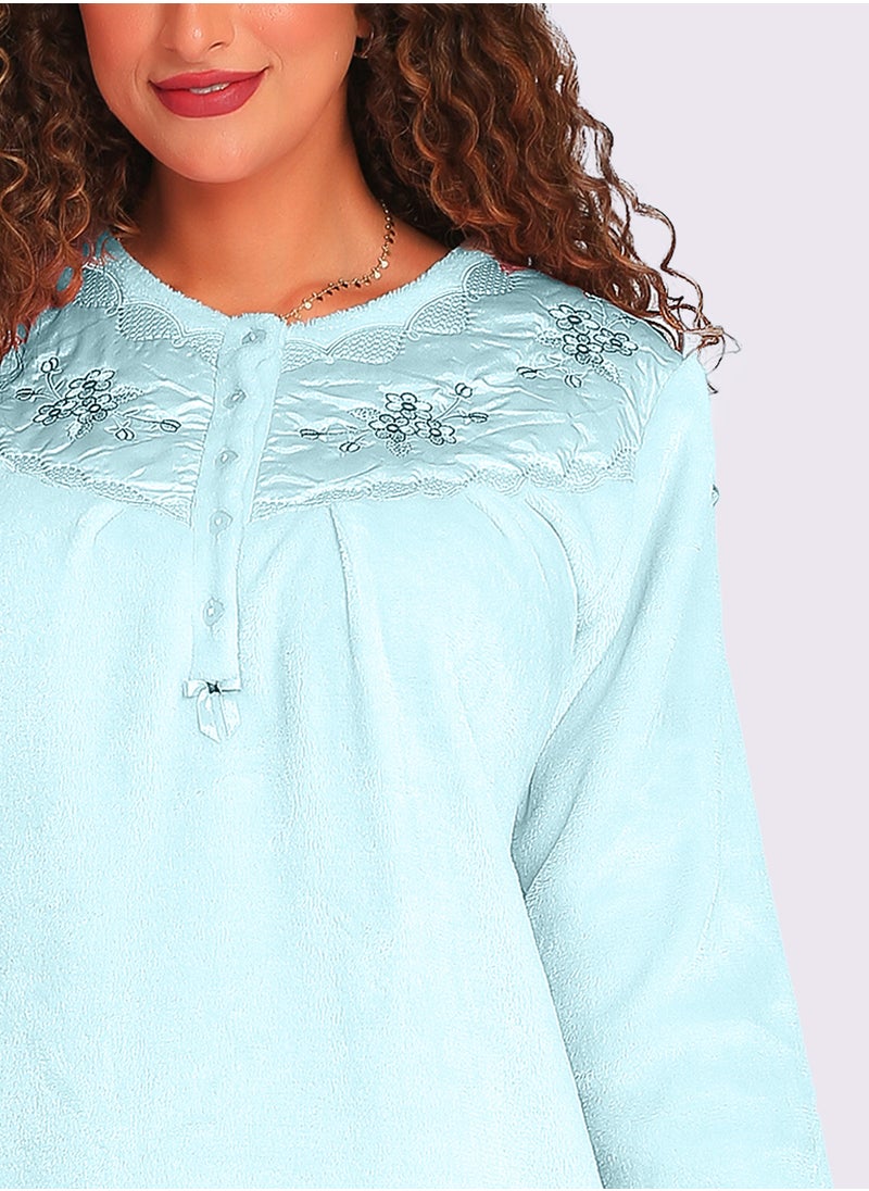 Women's long winter nightgown