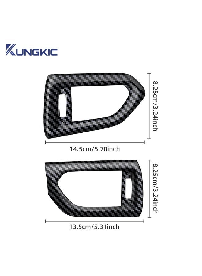 KUNGKIC Black ABS Carbon Fiber Style Cover For Suzuki SWIFT 2024 20 Car Air Outlet Central Control Dashboard Frame Interior Accessories - Image 5