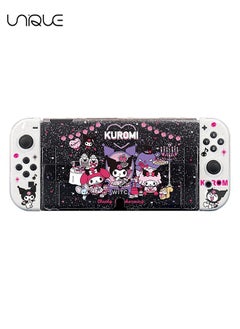 Glitter Little Devil Rabbit Protective Case for Nintendo Switch 6.2 inch, Cute Bling Clear Soft TPU Slim Cover, Kawaii Dockable Case for NS Console and Joy-Con Controller - Anti-Scratch