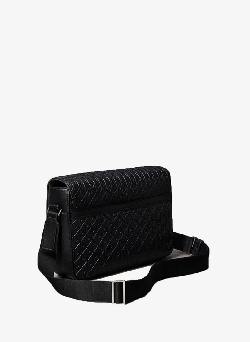 CALVIN KLEIN  Embossed Emblem Logo Flap Messenger Bag for Men | Best Price UAE