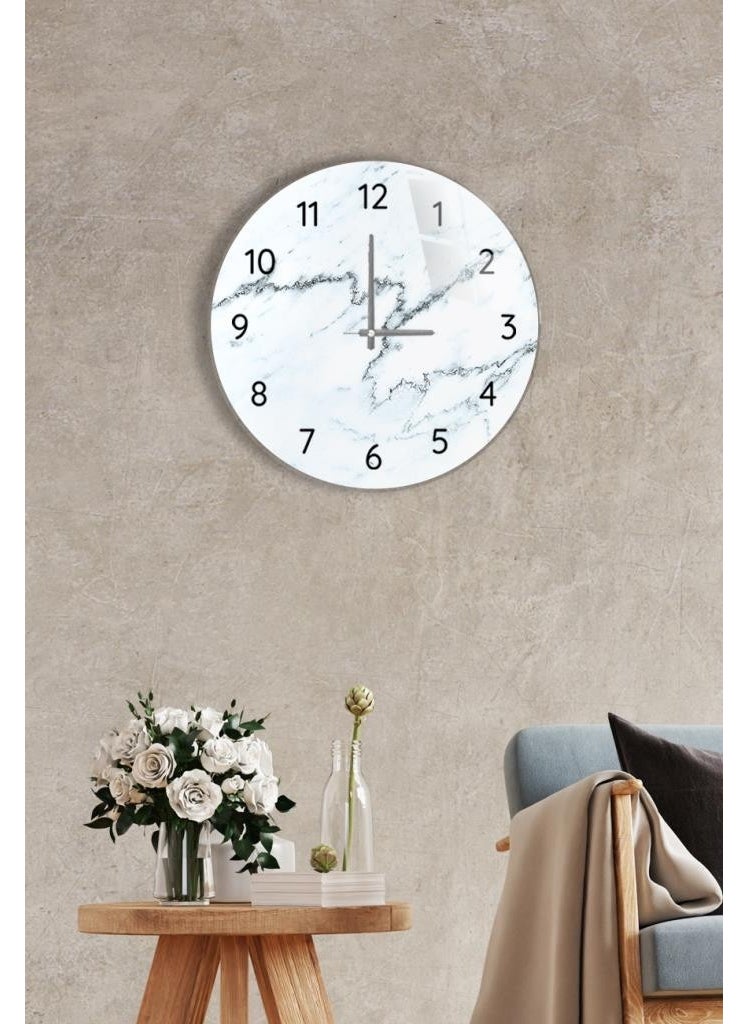 Wall Clock - Glass - Flows Quietly - Black and White Marble Diameter 27 - pzsku/ZE268F06505364B048B08Z/45/_/1725722080/43500af1-41be-4bc1-b263-992162f55c13