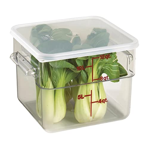 Cambro Camwear 12SFSCW135 Polycarbonate Square Food Storage Container 12 Quart 6 Pack - Image 3
