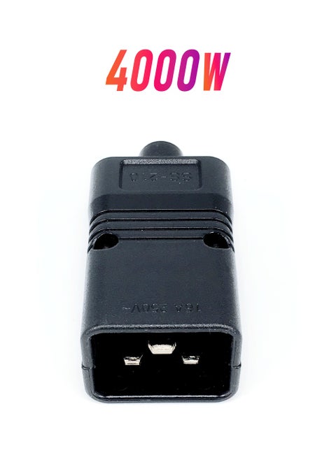 DKURVE PDU UPS Socket Standard IEC320 C20 16A 250V AC Electrical Power Cable Cord Connector Removable plug Male Plug Adapter