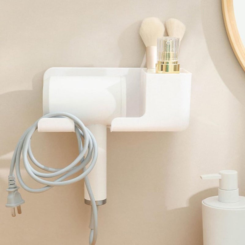 Wall Mounted Hair Dryer Storage Rack Space Saving Bathroom Organizer for Dryers - Image 5