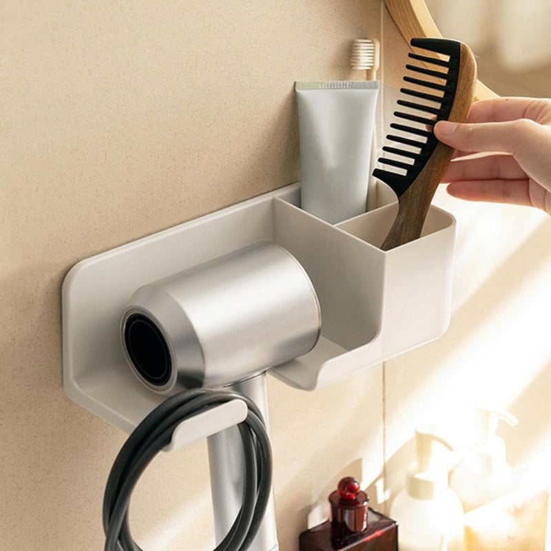 Wall Mounted Hair Dryer Storage Rack Space Saving Bathroom Organizer for Dryers - Image 3