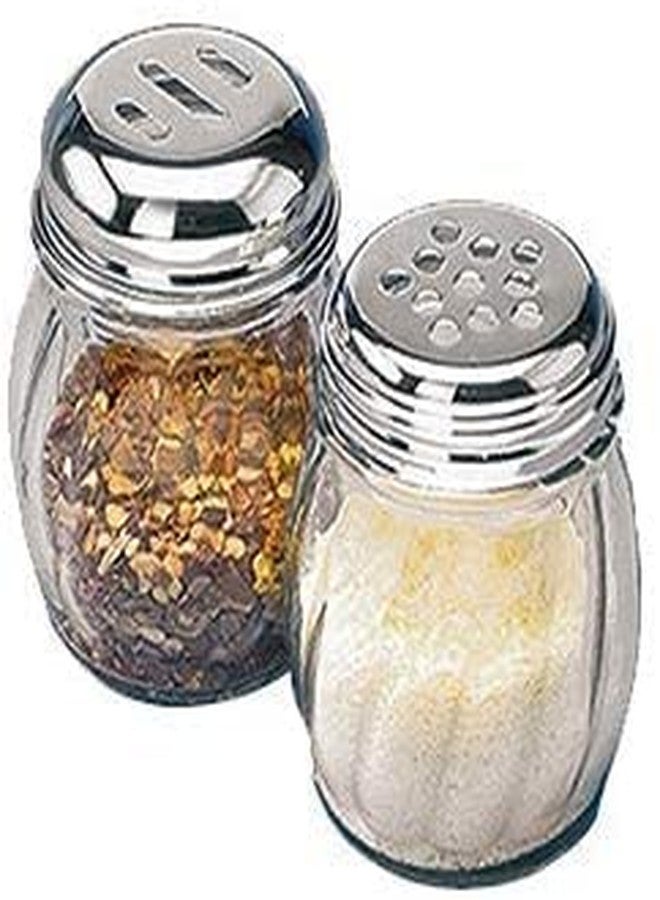 PAUL SONS Hospitality Spices Shaker Stainless Steel Top/Plastic Bottom Retro Style Dispensers with Lids/Salt & Pepper Shakers (Pack of 2Pc) - Image 1