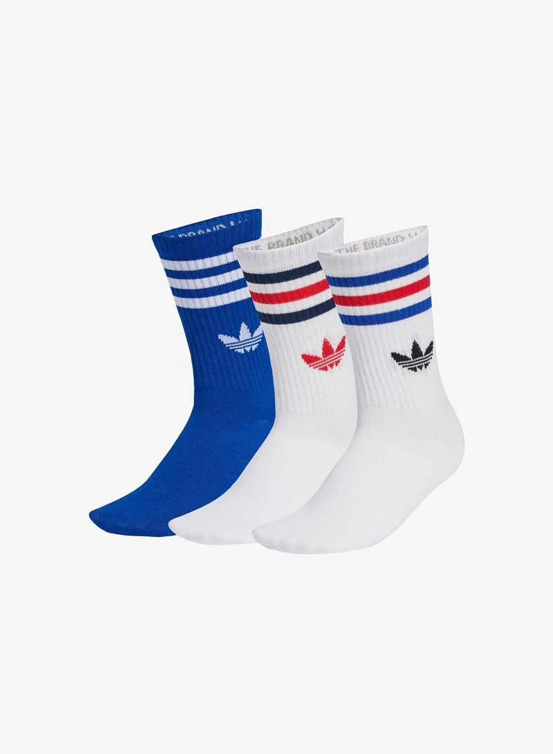 اديداس اوريجينالز ثلاثة أزواج من جوارب 3-Stripes Crew