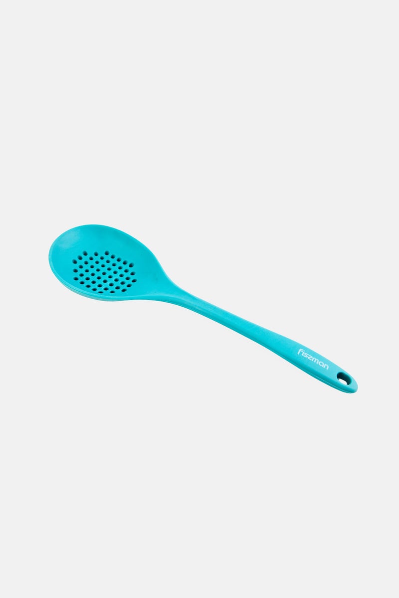 Fissman Lucretia Silicone Slotted Spoon, Blue - Image 2