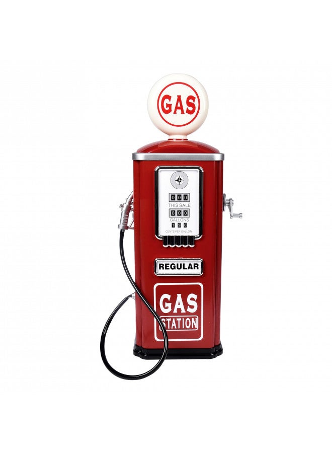 Constructive Playthings Gas Station Toy Gas Pump Replica with Nozzle and Hose, Retro Steel, Fun Sound Effects, Pretend Play, Early Learning, Outdoor Toddler Toys for 3 Years Plus, 10 lbs., 1 ct. - Image 1