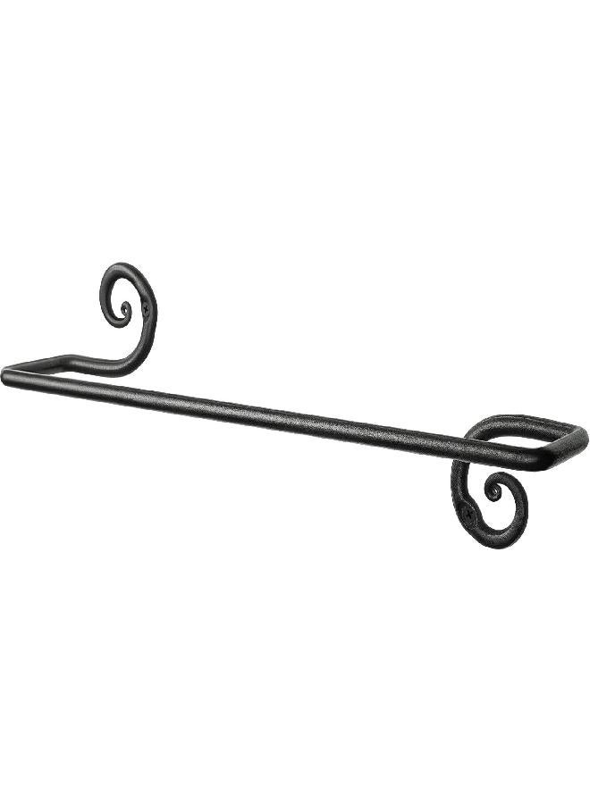 RTZEN Farmehouse Bathroom Towel Holder - Wrought Iron Matte Metal Black Towel Bar Wall Mount Rod - Handmade Home Decor Metal Kitchen Hanger Bar (16'' - Fits 16 Inch Towels) - Image 2