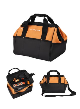 Apron Tool Bag |multi-pockets wide mouth tool tote with safety reflective straps | adjustable shoulder strap - pzsku/ZE2696EFE9656F80160E5Z/45/_/1727945768/b5939634-ccc5-476e-9046-19f733898d85