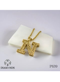 Elegant Women's High-Quality N-Shaped Pendant Necklace, Gold Plated – Stylish, Durable, Perfect for Gifts and Special Occasions