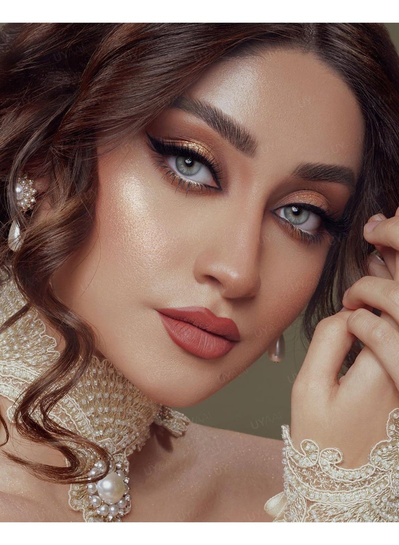 UYAAI Grey Lenses Yearly Colored Contact Lenses, Unisex Cosmetic Contact Lenses, Natural Fashion Lenses, 42% Water - view 2