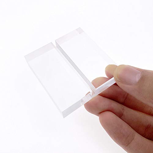 JINMURY 20 Pack 2" Clear Acrylic Sign Holder- 1/8" (3mm) Slot Clear Sign Stand for Display Table Numbers Wedding Signage, Perfect to Hold up 1/8" Thick Acrylic Sheets Table Signs - Image 2