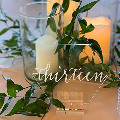 JINMURY 20 Pack 2" Clear Acrylic Sign Holder- 1/8" (3mm) Slot Clear Sign Stand for Display Table Numbers Wedding Signage, Perfect to Hold up 1/8" Thick Acrylic Sheets Table Signs - Image 4