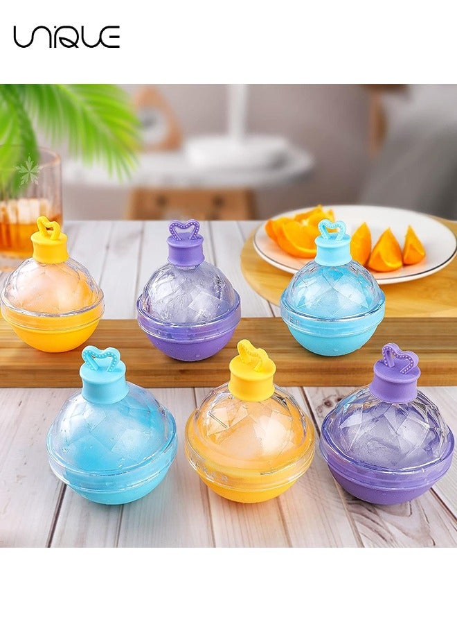 Unique 4 Pcs Candy Color Ice Ball Maker Mold - Round Silicone Ice Cube Mold - 2.5 Inch Ice Ball Mold - Image 5