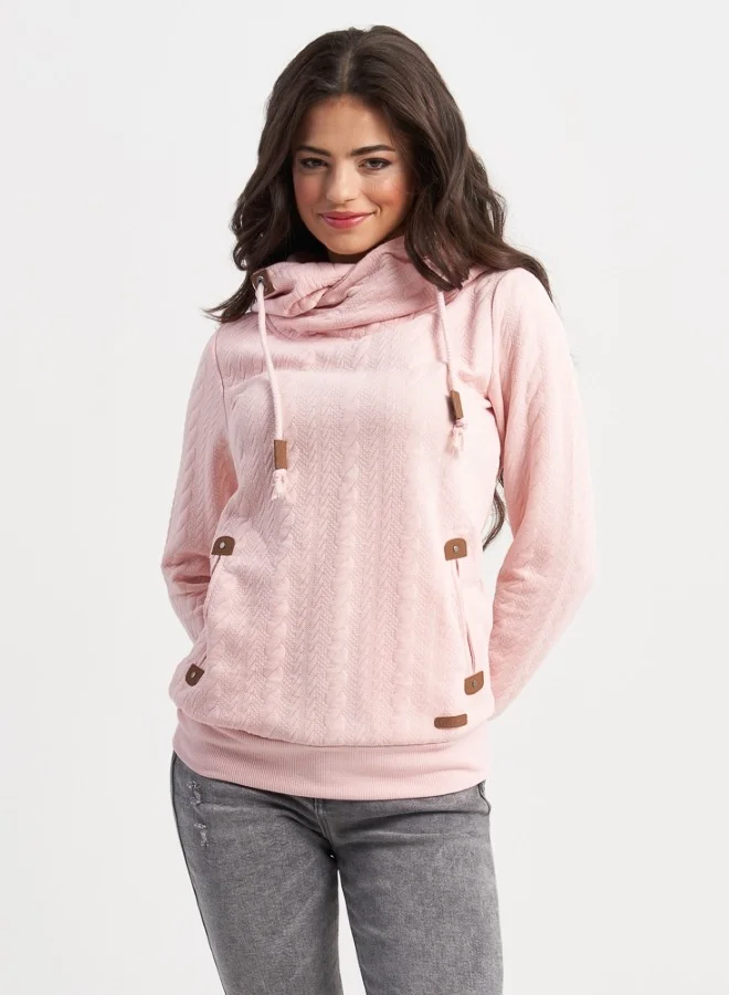 هايليز Light Pink Hooded Sweater
