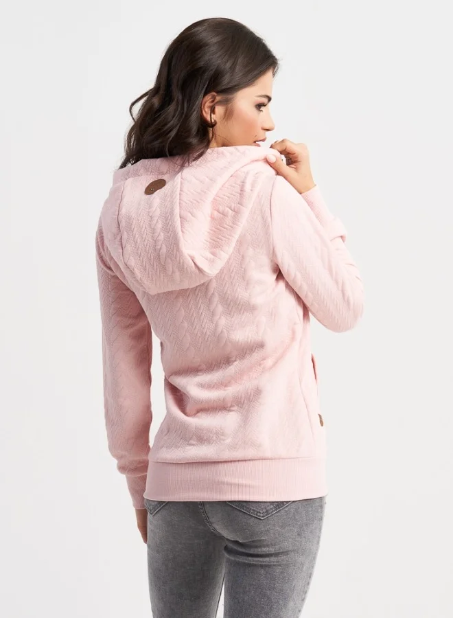 هايليز Light Pink Hooded Sweater