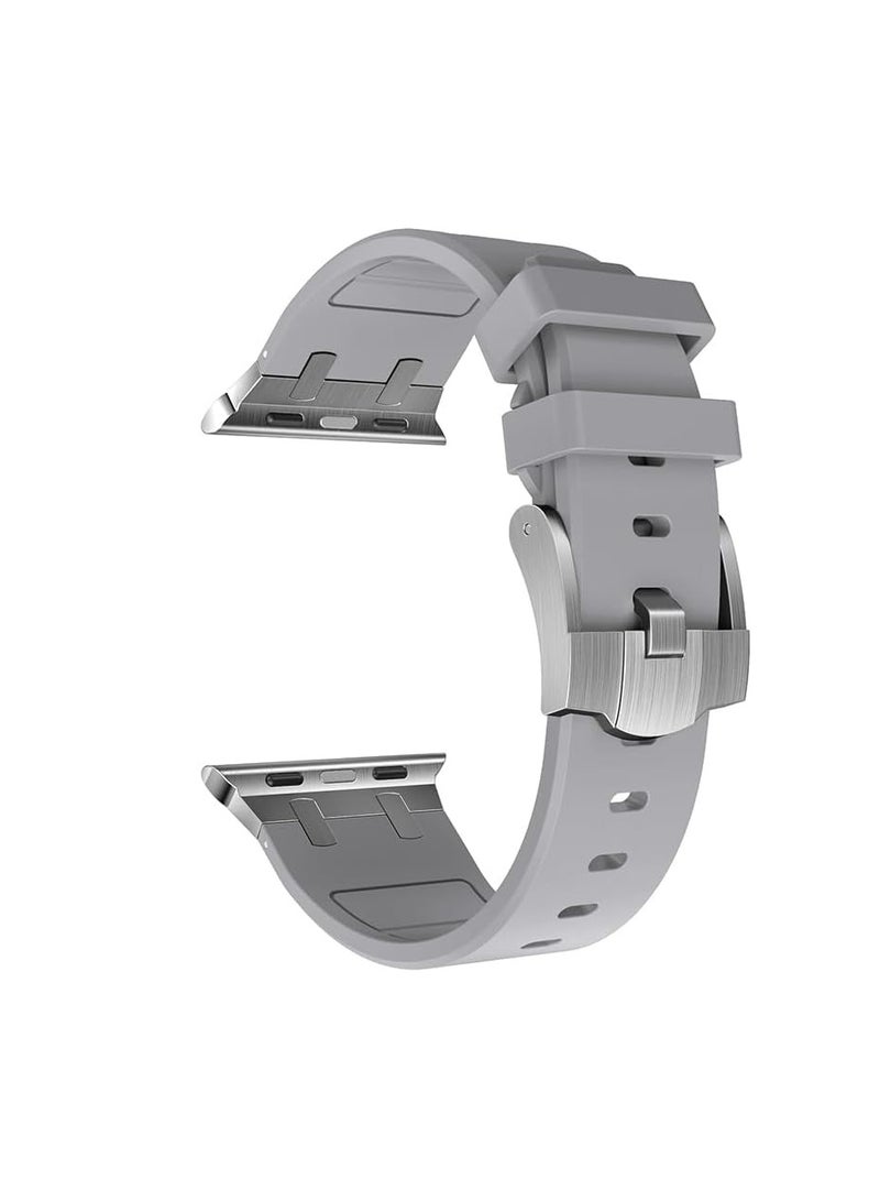 سوار رياضي خارجي للرجال لساعة Apple Watch Ultra 2 مقاس 49 مم لساعة IWatch Ultra 2/Ultra Series 9 8 - رمادى - Image 1