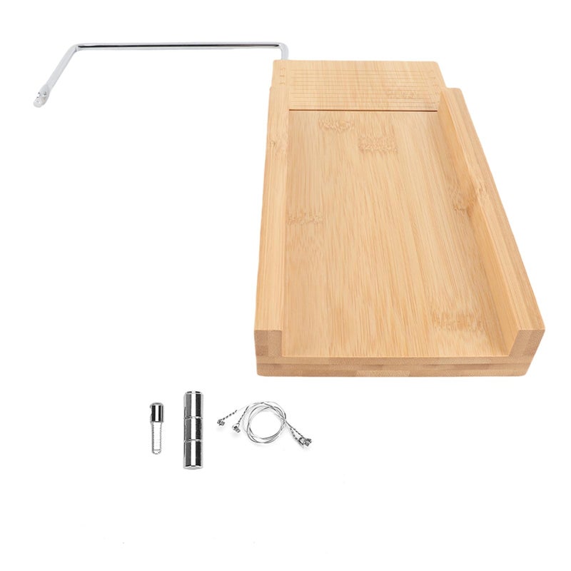 Wooden Soap Making Kit With Flexible Loaf Mould Cutter And Storage Box - Image 2