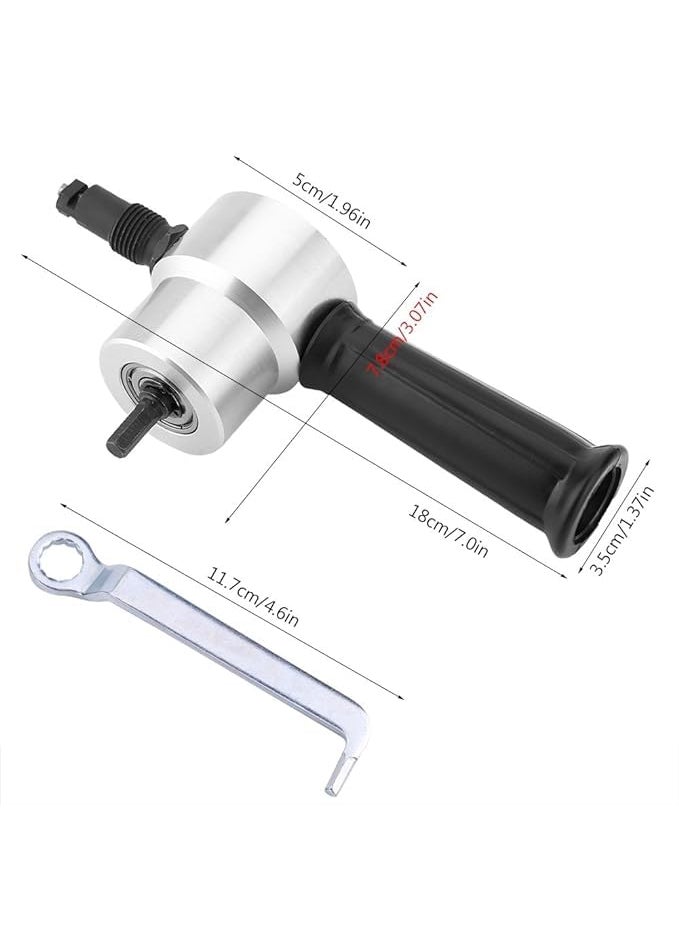 NityaEcommerce nitya Double Head Sheet Metal Cutter Nibbler Cutting Tool Saw Power Drill Attachment  - Image 3