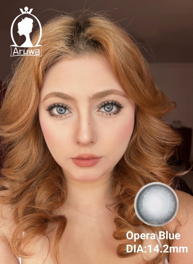 أروى أوبرا بلو تون سنويا الملونة للجنسين العدسات اللاصقة التجميلية ، لا التكبير - Image 2