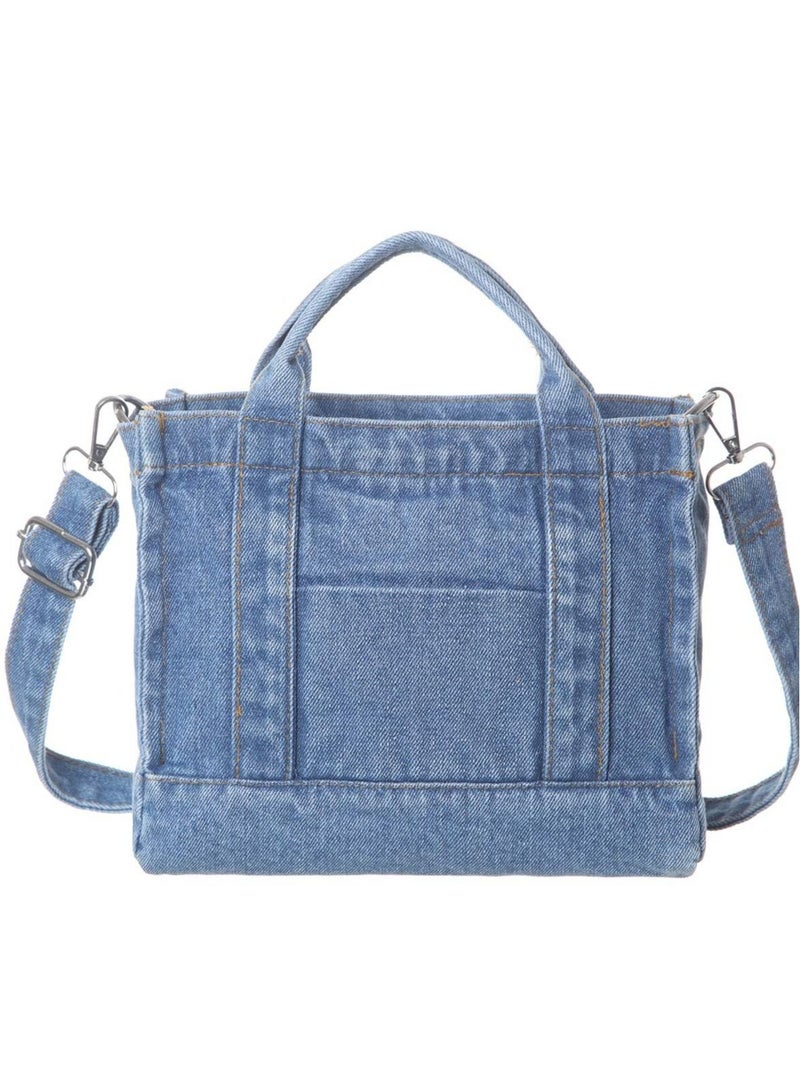 Excefore Denim Shoulder Bag, Canvas Tote Bag,Retro Crossbody Bag, Fashion Purses and Handbags, Suitable for Women Girls Gift - Image 1