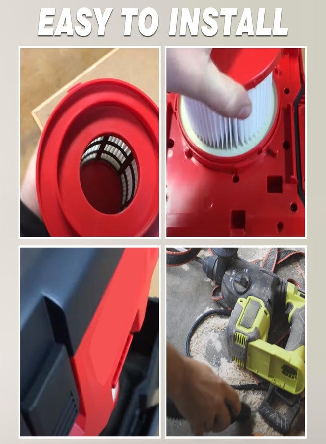 Funmit 49-90-1900 HEPA Wet Dry Vacuum Filter Replacement for Milwaukee Vacuum Cordless M18 Fuel Filter 0780-20 0880-20, 2 Pack by Funmit - Image 3