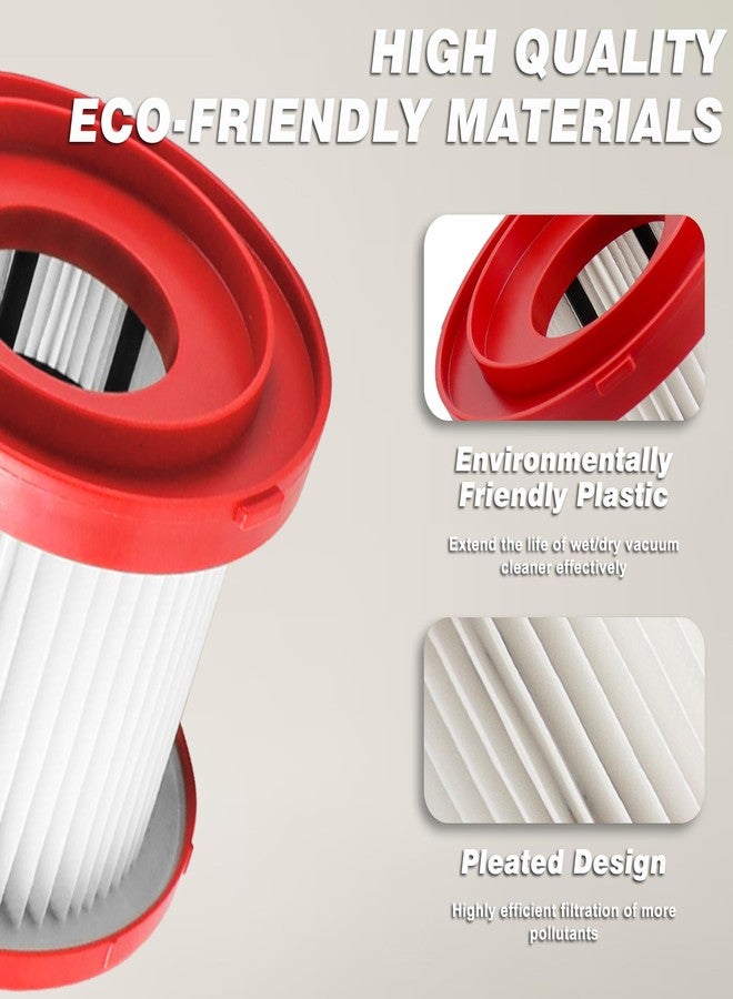 Funmit 49-90-1900 HEPA Wet Dry Vacuum Filter Replacement for Milwaukee Vacuum Cordless M18 Fuel Filter 0780-20 0880-20, 2 Pack by Funmit - Image 4