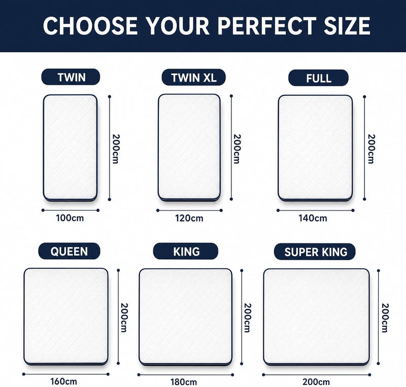 Premium Hybrid Mattress with Breathable Cover, Medium Firmness, Pocket Spring & Foam (Twin, 100x200cm) - Image 2
