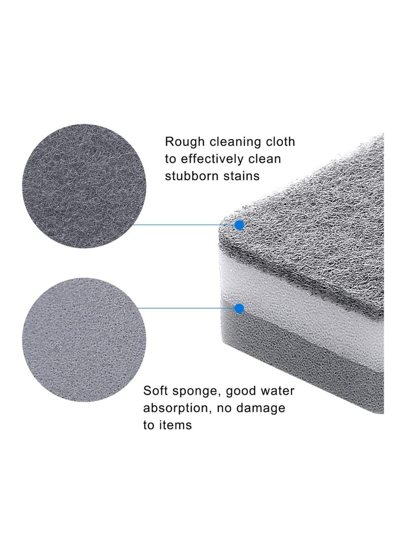 Kitchen Cleaning Sponges, 40 Pack Cleaning Sponges for Dishes Non-Scratch Scrub Sponges, Dual Sided Reusable Odor-Free Dish Sponge  for Household Cleaning Travel Apartments, Grey - Image 3