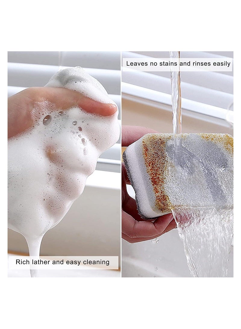Kitchen Cleaning Sponges, 40 Pack Cleaning Sponges for Dishes Non-Scratch Scrub Sponges, Dual Sided Reusable Odor-Free Dish Sponge  for Household Cleaning Travel Apartments, Grey - Image 4