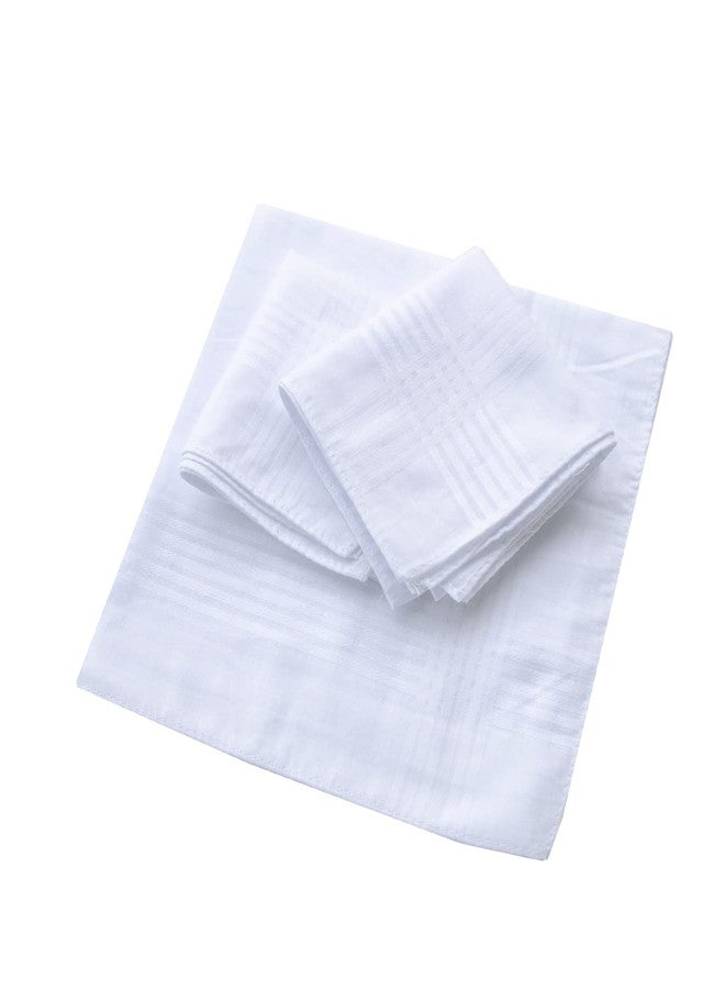 CoCoUSM Mens White Cotton 100% Cotton handkerchiefs Pack 6PCS - Image 3