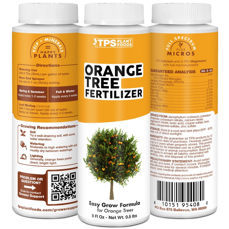TPS NUTRIENTS Orange Tree Fertilizer, Complete Liquid Orange Tree Citrus Plant Food, 32 oz (1 Quart) - Image 5