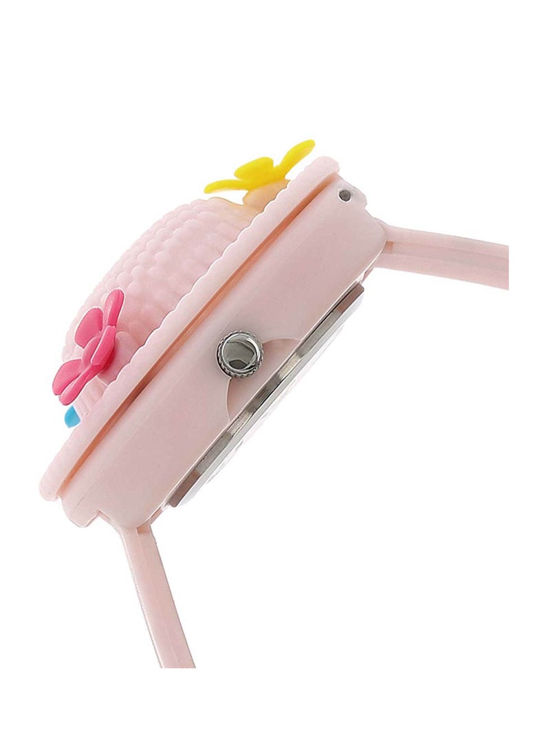 Zoop Golden Dial Pink Plastic Strap Watch - Image 2