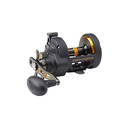 PENN Fathom II Star Drag Reel Size 40 Fishing Reel Right Handle Position Black Gold FTHII40SD