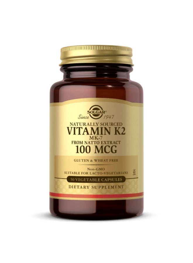 Natural Vitamin K2 100 mcg Veg Caps