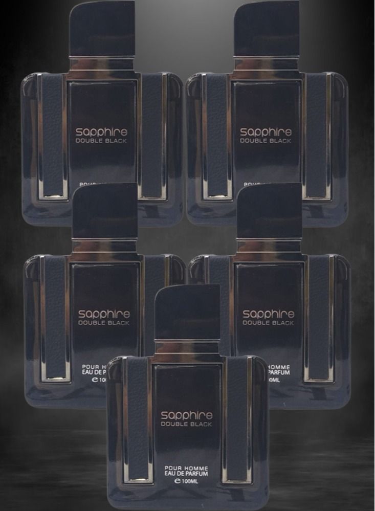 Sapphire 5 Pieces Sapphire Perfume Double Black For Men 100ml EDP - Image 1