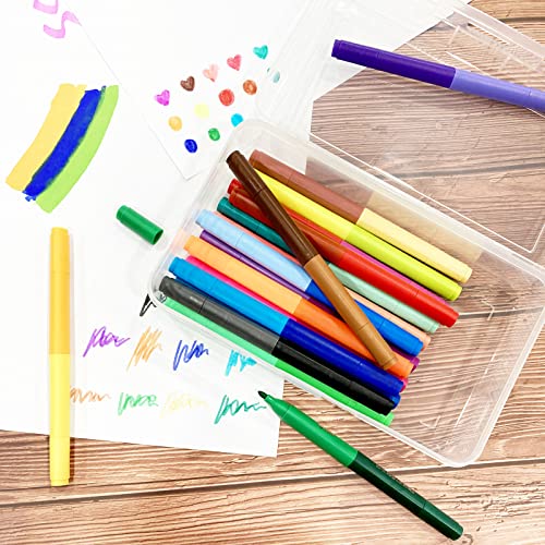 Ykimok Large Capacity Clear Pencil Box, Pencil Case, Plastic Pencil Boxes, Stackable Design, Supply Boxes for School Classroom, 4-Pack (Clear)… - Image 4