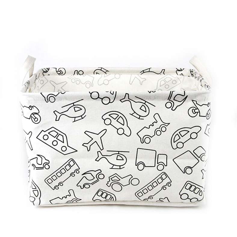 Pan Home سلة تخزين مطبوعة بموضوع النقل للأطفال