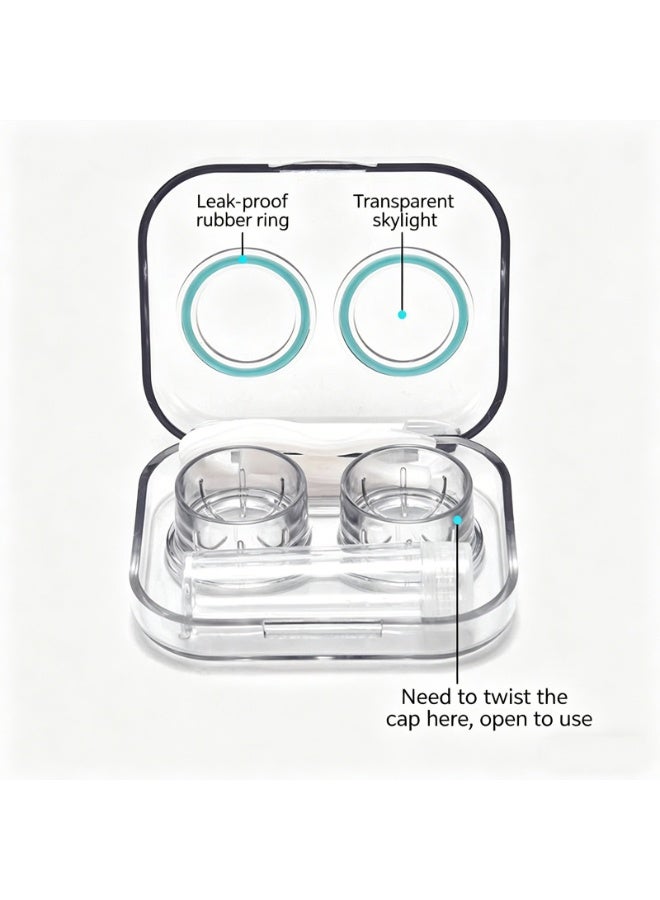 4PCS Contact Lens Case Colorful Contact Lens Container Holder Outdoor Portable Mini Contact Lens Soak Storage Kit for Daily Outdoor - Image 3
