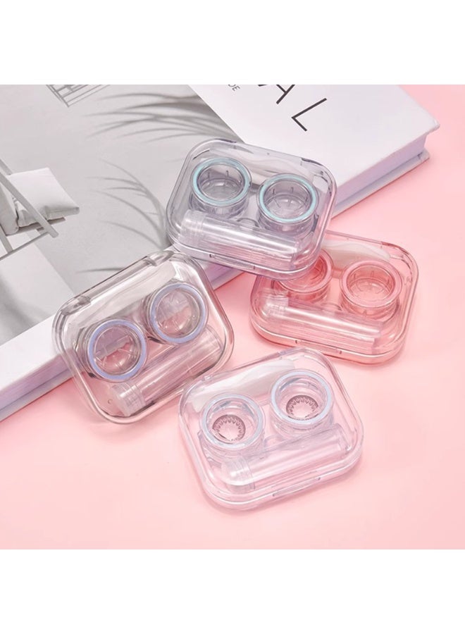 4PCS Contact Lens Case Colorful Contact Lens Container Holder Outdoor Portable Mini Contact Lens Soak Storage Kit for Daily Outdoor - Image 1