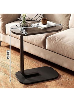 Arabest Shaped Side Table Coffee Table End Table Under Sofa Living Room Table Snack Laptop Holder Stable Metal Frame for Bedroom Office Sofa Bed Side Table Easy to assemble (WHITE)  - Image 5