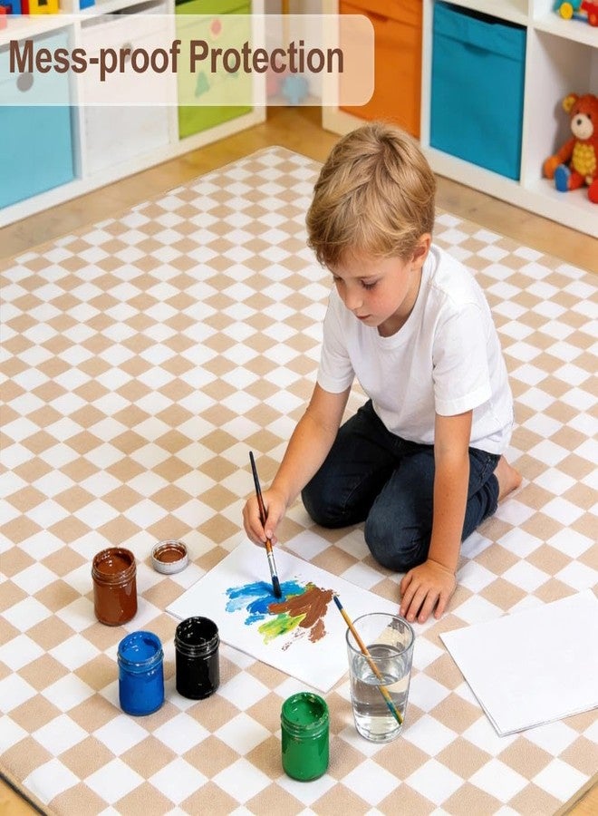 Opgroeie Baby Splat Mat for Under High Chair, 51 x 51 Inch Waterproof Splash Mat, Wipeable Floor Protector, Easy Clean Feeding Mat for Mealtime, Art and Playtime - Image 4