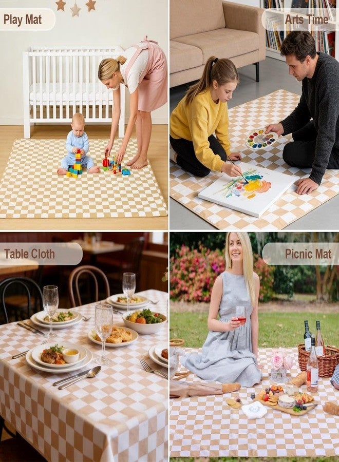 Opgroeie Baby Splat Mat for Under High Chair, 51 x 51 Inch Waterproof Splash Mat, Wipeable Floor Protector, Easy Clean Feeding Mat for Mealtime, Art and Playtime - Image 5