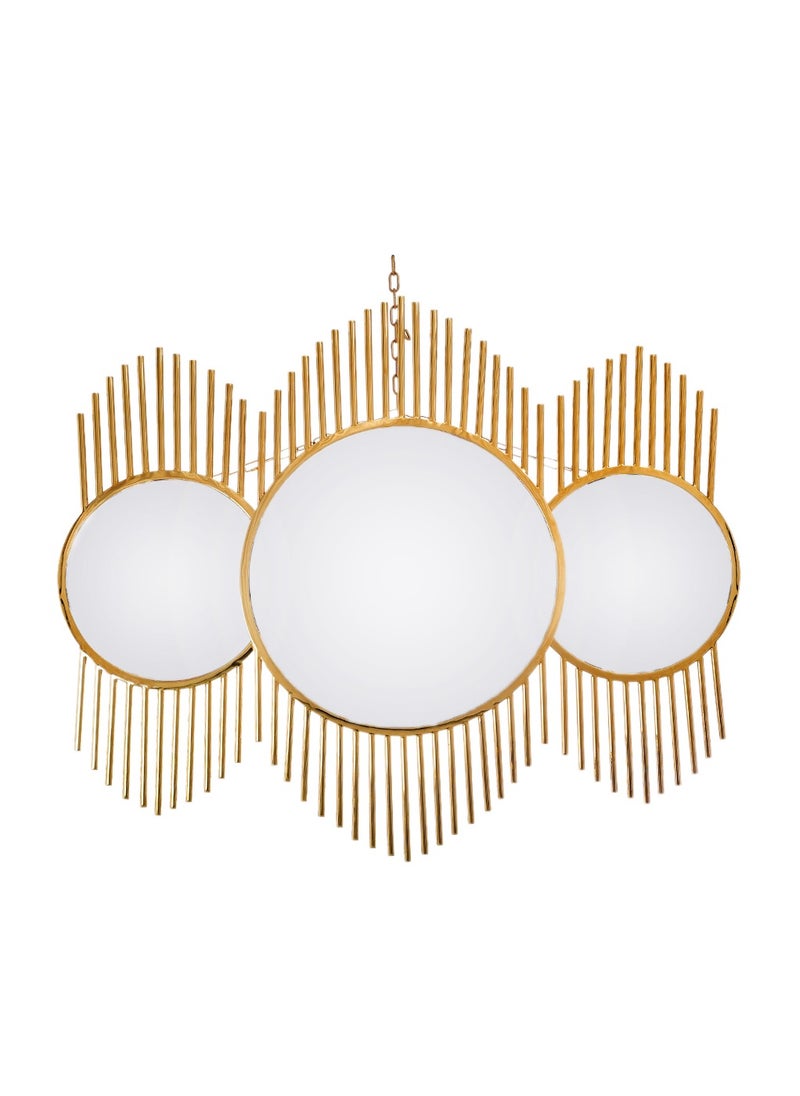 Kandil Egypt 3-Circle Sun Mirrors Gold 115x140cm 