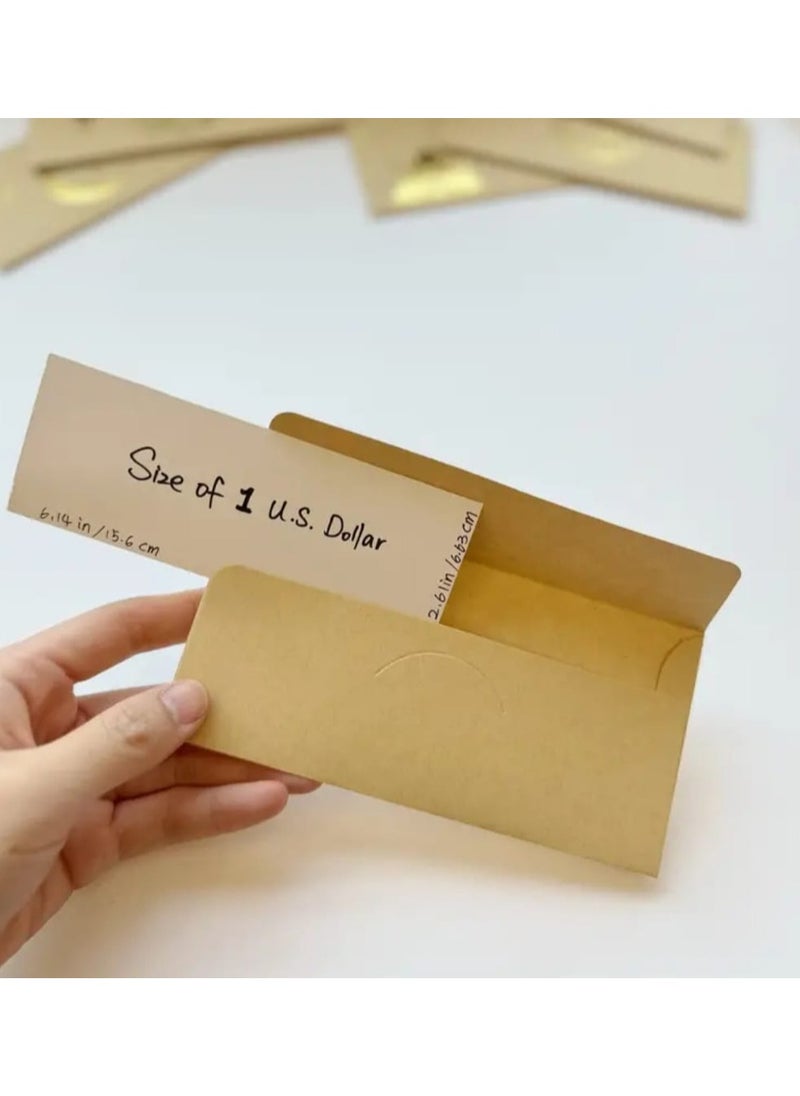 BOLREUS - 12 Pcs Eid Envelop, Super Thick Kraft Paper, Bronzing Process is Simple and Advanced, Best for Ramadan and Eid, Eid Greeting, Embossed Islamic Design, - Image 1