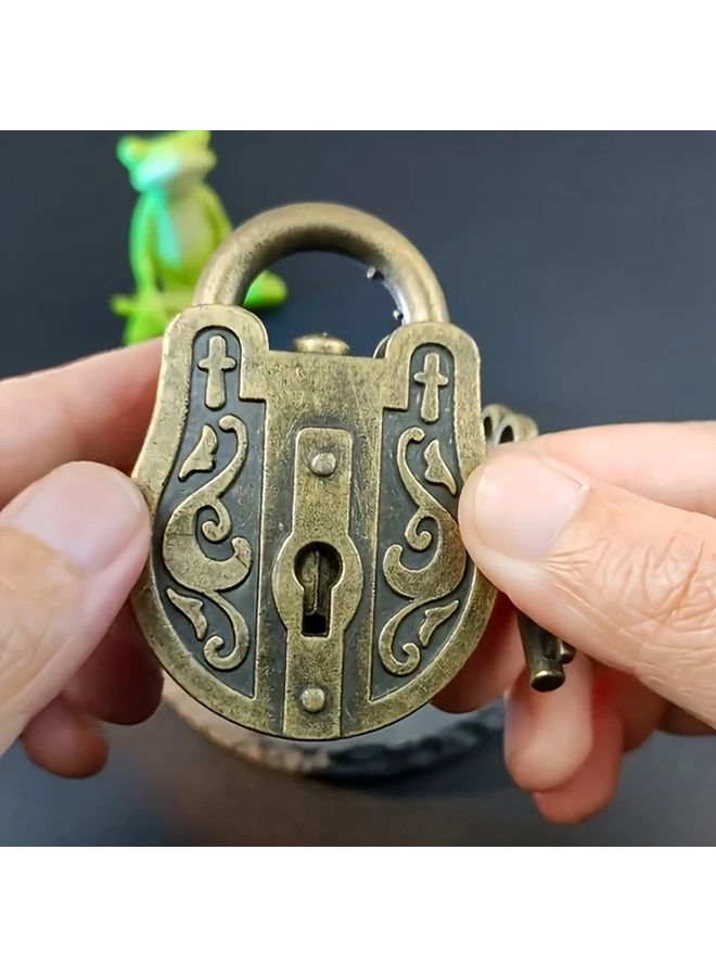 2pcs Vintage Alloy Puzzle Locks With Keys Antique Padlock Brain Teaser Magic Trick Metal - Image 4