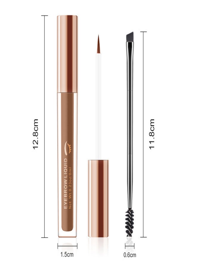 Vibely 8ml Eyebrow Liquid Dyed Eyebrow Paste Three-dimensional Waterproof Water-based Eyebrow Pencil with Double-headed Brush - Image 5